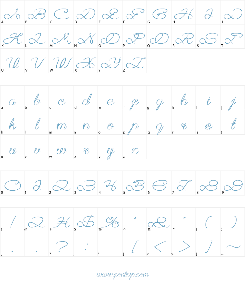 Aku Cinta Kamu Font Character